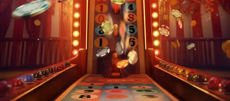 plinko game displayed on a screen